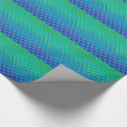 Italiaanse Blauwe Zeemeermin Motief Art Print Cadeaupapier (Hoek)