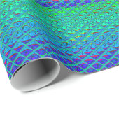 Italiaanse Blauwe Zeemeermin Motief Art Print Cadeaupapier (Rol Hoek)