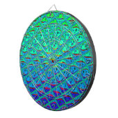 Italiaanse Blauwe Zeemeermin Motief Art Print Dartbord (Voorkant Rechts)