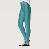 Italiaanse Blauwe Zeemeermin Motief Art Print Leggings (Links)