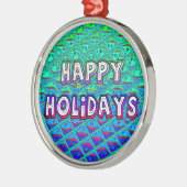 Italiaanse Blauwe Zeemeermin Motief Art Print Metalen Ornament (Links)