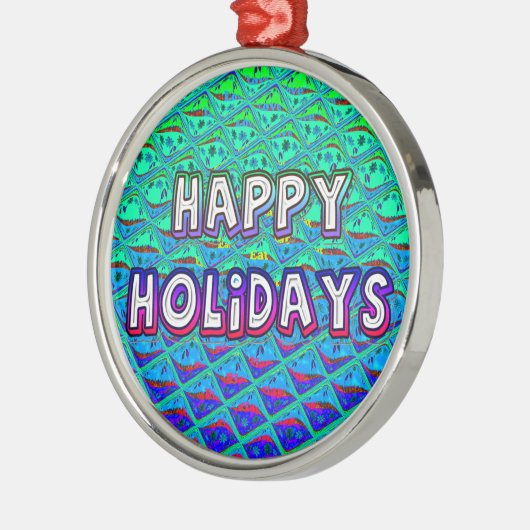 Italiaanse Blauwe Zeemeermin Motief Art Print Metalen Ornament (Links)