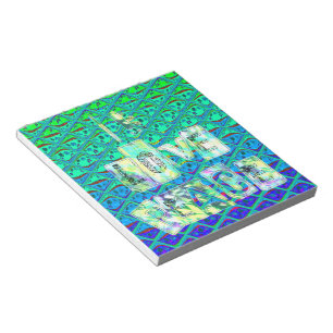 Italiaanse Blauwe Zeemeermin Motief Art Print Notitieblok