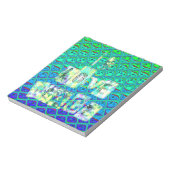 Italiaanse Blauwe Zeemeermin Motief Art Print Notitieblok (Linkerzijde)