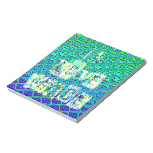 Italiaanse Blauwe Zeemeermin Motief Art Print Notitieblok (Linkerzijde)