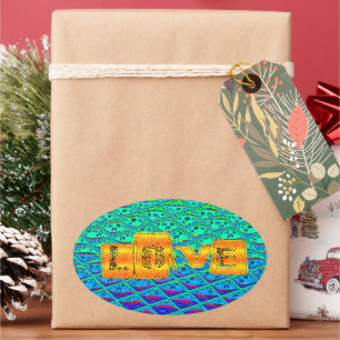 Italiaanse Blauwe Zeemeermin Motief Art Print Ovale Sticker