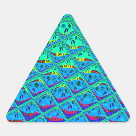 Italiaanse Blauwe Zeemeermin Motief Art Print Sticker (Voorkant)