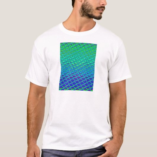 Italiaanse Blauwe Zeemeermin Motief Art Print T-shirt (Voorkant)
