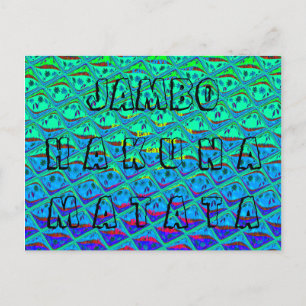 Italiaanse Blauwe Zeemeermin Motief Kunstprint Briefkaart
