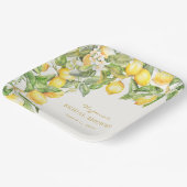 Italiaanse bloemige bruidsdouche papieren bord (Gebogen)