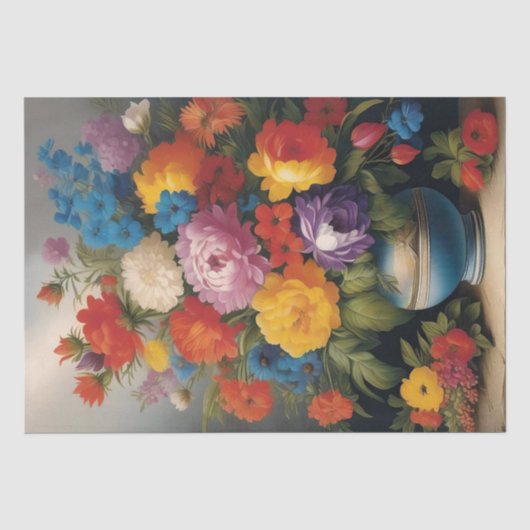 Italiaanse bloemprint decoupage / tissuepapier (Voorkant)