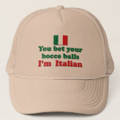 Italiaanse Bocce Balls Trucker Pet (Voorkant)