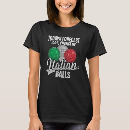 italiaanse boccia voor een bundelspeler t-shirt (Voorkant)
