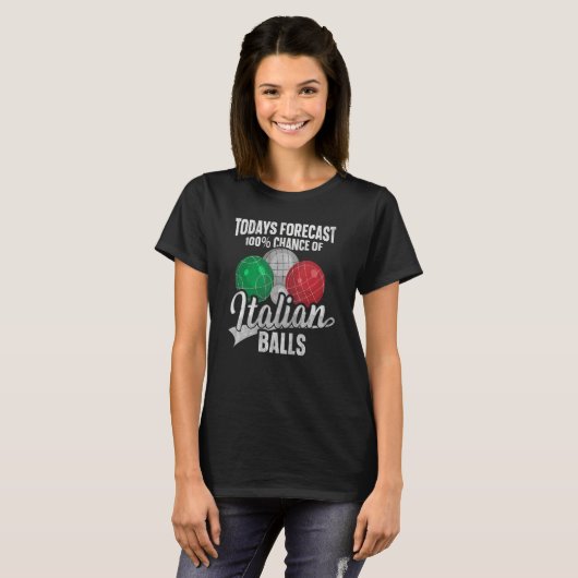 italiaanse boccia voor een bundelspeler t-shirt (Voorkant volledig)