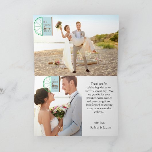 Italiaanse boerderij gevouwen dank u kaart (Binnen)