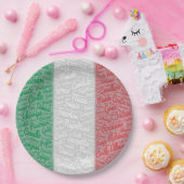 Italiaanse Borden voor reünie over gezinsherenigin Papieren Bordje (Feest)