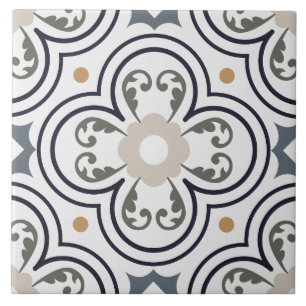 Italiaanse botanische sierkunst in de Middellandse Tegeltje