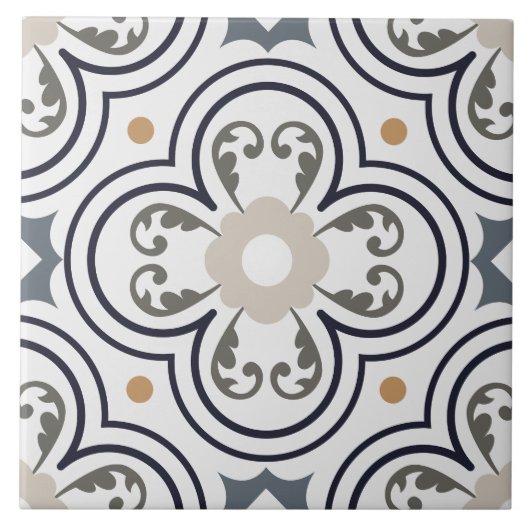 Italiaanse botanische sierkunst in de Middellandse Tegeltje (Voorkant)