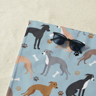 Italiaanse Botten van Greyhound Dog en handdoeken