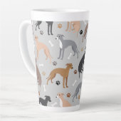 Italiaanse Botten van Greyhound Dog en Mok van Paw (Linkerhoek)