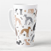 Italiaanse Botten van Greyhound Dog en Mok van Paw (Linkerhoek)