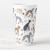 Italiaanse Botten van Greyhound Dog en Mok van Paw (Voorkant)