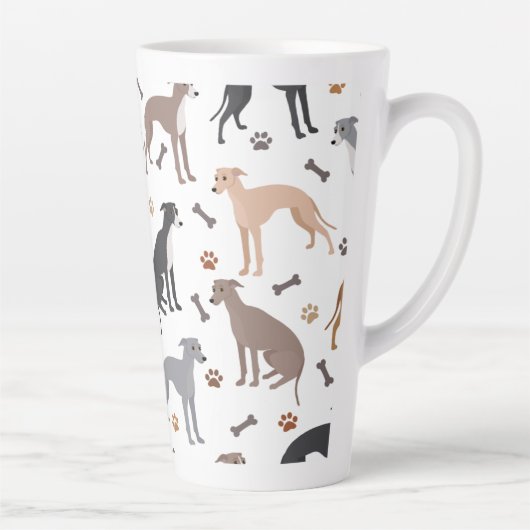 Italiaanse Botten van Greyhound Dog en Mok van Paw (Rechts)