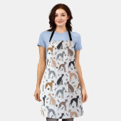 Italiaanse Botten van Greyhound Dog en Paws Apron Schort (Gedragen)