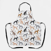 Italiaanse Botten van Greyhound Dog en Paws Apron Schort (Voorkant)