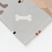 Italiaanse Botten van Greyhound Dog en Paws Fleece Deken (Hoek)