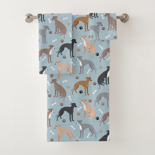 Italiaanse Botten van Greyhound Dog en poten Bad Handdoek (Insitu)