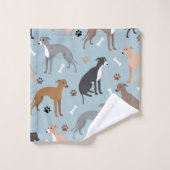 Italiaanse Botten van Greyhound Dog en poten Bad Handdoek (Wasdoekje)