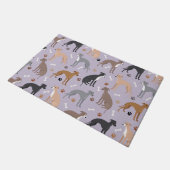 Italiaanse Botten van Greyhound Dog en poten Deurmat (Schuin)