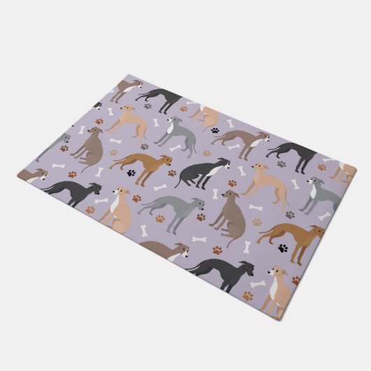 Italiaanse Botten van Greyhound Dog en poten Deurmat (Schuin)