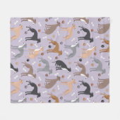 Italiaanse Botten van Greyhound Dog en poten Fleece Deken (Voorkant (Horizontaal))