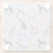 Italiaanse Botten van Greyhound Dog en poten Glazen Onderzetter (Achterkant)