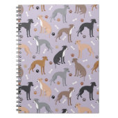 Italiaanse Botten van Greyhound Dog en poten Notitieboek (Voorkant)