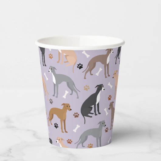 Italiaanse Botten van Greyhound Dog en poten Papieren Bekers (Links)