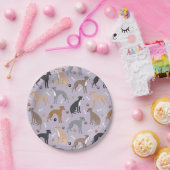 Italiaanse Botten van Greyhound Dog en poten Papieren Bordje (Feest)