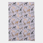 Italiaanse Botten van Greyhound Dog en poten Theedoek (Verticaal)