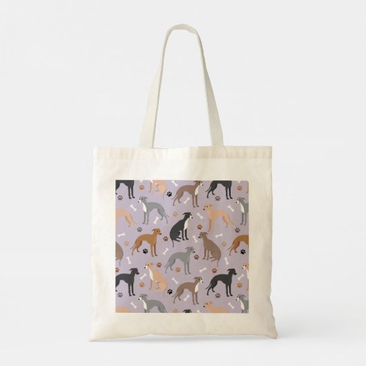 Italiaanse Botten van Greyhound Dog en poten Tote Bag (Achterkant)