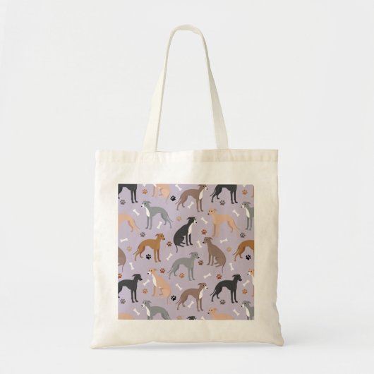 Italiaanse Botten van Greyhound Dog en poten Tote Bag (Voorkant)