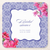 Italiaanse bougainvillea bruidsfeest kartonnen onderzetters (Voorkant)