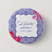 Italiaanse bougainvillea bruidsfeest ronde button 5,7 cm (Voorkant)