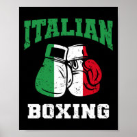 Italiaanse boxinghandschoenen Italië Vlagboxingtea