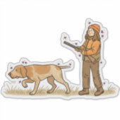Italiaanse Bracco jacht auto sticker (Voorkant)