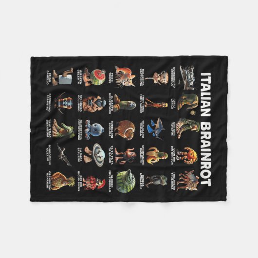 Italiaanse Brain Rot Italiaanse Hersenrot Grappige Fleece Deken (Voorkant (Horizontaal))