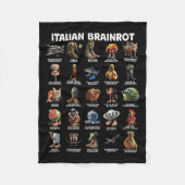 Italiaanse Brain Rot Italiaanse Hersenrot Grappige Fleece Deken (Voorkant)