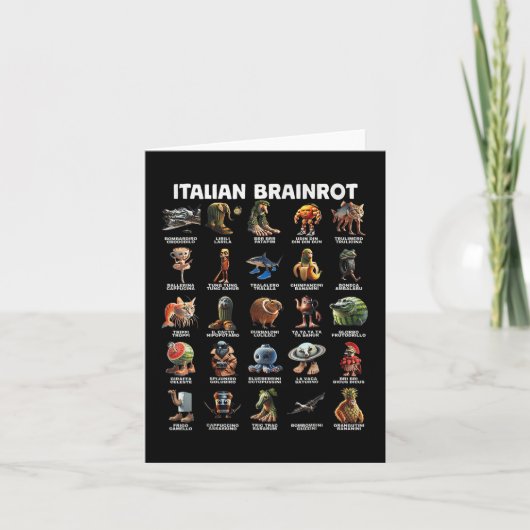 Italiaanse Brain Rot Italiaanse Hersenrot Grappige Kaart (Voorkant)