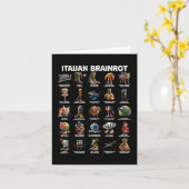 Italiaanse Brain Rot Italiaanse Hersenrot Grappige Kaart (Gele Bloem)